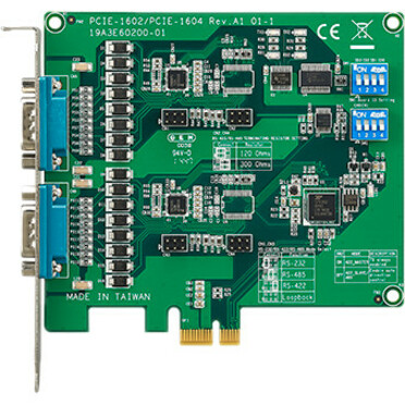 Advantech 2-port RS-232/422/485 PCI Express Communication Card w/Surge & Isolation
