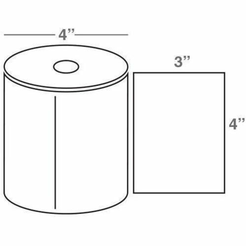 Wasp 4.0" x 3.0" TT labels, 4 rolls, 500 per roll, 5" OD