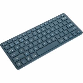 COMPACT MULTI-DEVICE BLUETOOTH ANTIMICROBIAL KEYBOARD BLUE