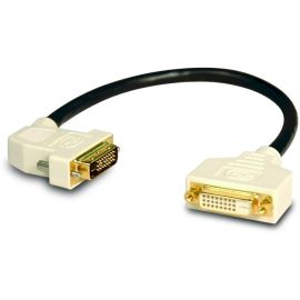 Eaton Tripp Lite Series DVI Dual-Link Extension Adapter Cable with 45-Degree Left Plug (DVI-D M/F), 1 ft. (0.3 m)