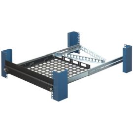 Rack Solutions 2U Sliding Laptop Shelf 17in (D) with Cable Management Arm