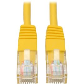 Eaton Tripp Lite Series Cat5e 350 MHz Molded (UTP) Ethernet Cable (RJ45 M/M), PoE - Yellow, 1 ft. (0.31 m)