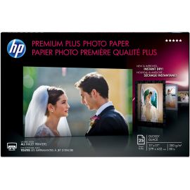 HP PREMIUM PLUS PHOTO PAPER, GLOSSY, 11X17, 25SH. HPS HIGHEST-QUALITY PAPER FOR