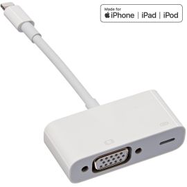 4XEM 8 Pin Lightning to VGA Adapter for Apple iPhone/iPad/iPod with HD 1080p support - MFI Certified