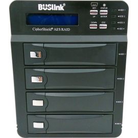 BUSLINK CIPHERSHIELD 16TB 4-BAY RAID 0/3/5/10 FIPS 140-2 HIPAA 256-BIT AES USB 3