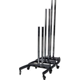 Premier Mounts Dual Pole Cart Base with Nesting Capability and PSD-HDCA Mount Adapter