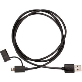 DUAL TIP LIGHTNING /MICROUSB CABLE BLK