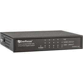 5 PORT MANAGED POE SWITCH, 48VDC POWER INPUT, 48VDC POWER OUTPUT, 32F-104F OP. T
