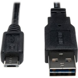 Eaton Tripp Lite Series Universal Reversible USB 2.0 Cable, 28/24AWG (Reversible A to 5Pin Micro B M/M), 1 ft. (0.31 m)