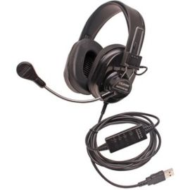 Califone Deluxe Multimedia Stereo Headsets w/Mic, USB