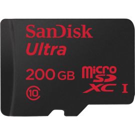 SANDISK ULTRA, 200GB, MICROSDXC, CLASS 10 UHS-I, WITH ADAPTER