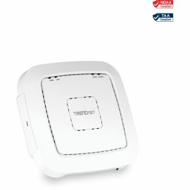 TRENDnet AC1200 Dual Band PoE Indoor Access Point, MU-MIMO, 867 Mbps WiFi AC, 300 Mbps WiFi N Bands, Client Bridge, Repeater Modes, Gigabit PoE LAN Port, Captive Portal For Hotspot, White, TEW-821DAP