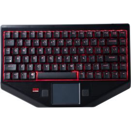 KEYBOARD; RUGGED 83 KEY KEYBOARD W/ TOUCHPAD AND RED BACKLIGHTING. STRAIGHT CORD
