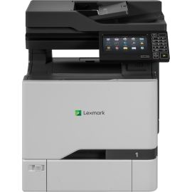 Lexmark CX725dhe Laser Multifunction Printer-Color-Copier/Fax/Scanner-50 ppm Mono/50 ppm Color Print-1200x1200 Print-Automatic Duplex Print-150000 Pages Monthly-650 sheets Input-Color Scanner-600 Optical Scan-Color Fax-Gigabit Eth