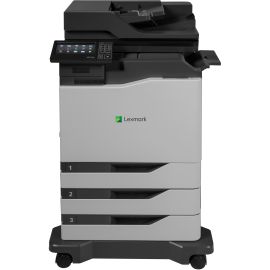 Lexmark CX820dtfe Laser Multifunction Printer-Color-Copier/Fax/Scanner-52 ppm Mono/52 ppm Color Print-1200x1200 Print-Automatic Duplex Print-200000 Pages Monthly-1750 sheets Input-Color Scanner-1200 Optical Scan-Color Fax-Gigabit