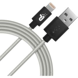 PATRIOT 3.3FT LIT WOVEN CABLE (SILVER)
