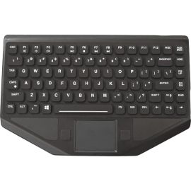 RUBBER KEYBOARD; RUGGED RUBBER 83 KEY KEYBOARD W/ TOUCHPAD AND RED BACKLIGHTING.
