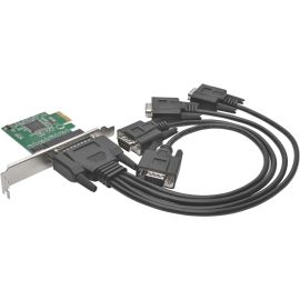 Tripp Lite by Eaton 4-Port DB9 (RS-232) Serial PCI Express (PCIe) Card with Breakout Cable Full Profile
