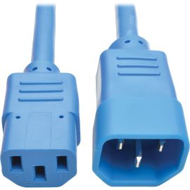 Eaton Tripp Lite Series PDU Power Cord, C13 to C14 - 10A, 250V, 18 AWG, 2 ft. (0.61 m), Blue