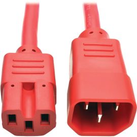 Eaton Tripp Lite Series Power Cord C14 to C15 - Heavy-Duty, 15A, 250V, 14 AWG, 6 ft. (1.83 m), Red