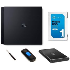Fantom Drives FD 1TB PS4 Hard Drive - All in One Easy Upgrade Kit - Comes with 1TB Hard Drive, Fantom Drives GFORCE Mini USB 3.0 Aluminum Enclosure, USB 3.0 Cable, 8GB Flash Drive, Screw driver and quick start installation guide