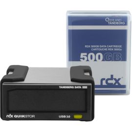 Overland-Tandberg RDX QuikStor 8863-RDX 500 GB Hard Drive Cartridge - External - Black