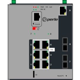 Perle IDS-509F2PP6-C2MD2-XT -Industrial Managed PoE Switch