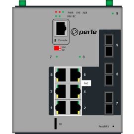 Perle IDS-509G3PP6-C2SD10-SD40 - Industrial Managed Power Over Ethernet Switch
