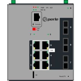 Perle IDS-509G3PP6-C2SD10-SD70 - Industrial Managed Power Over Ethernet Switch