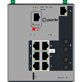 Perle IDS-509F2PP6-T2SD20-XT - Industrial Managed Power Over Ethernet Switch