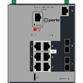 Perle IDS-509F2PP6-C2SD40-XT - Industrial Managed Power Over Ethernet Switch
