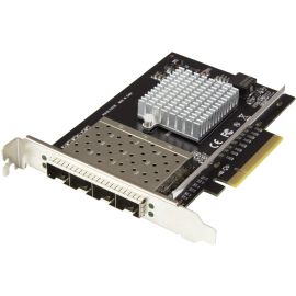 StarTech.com Quad Port 10G SFP+ Network Card - Intel XL710 Open SFP+ Converged Adapter - PCIe 10 Gigabit Fiber Optic Server NIC - 10GbE