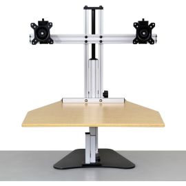 Ergo Desktop Wallaby Elite Sit and Stand Workstation, Maple, Fully Assembled