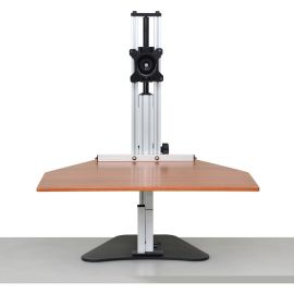 Ergo Desktop Wallaby Sit and Stand Workstation, Cherry, Fully Assembled