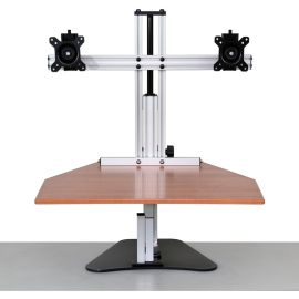 ERGO DESKTOP Wallaby Elite Sit and Stand Workstation, Cherry, Fully Assembled