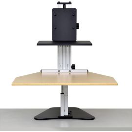 Ergo Desktop Wallaby Sit and Stand Workstation Maple Minimally Assembled