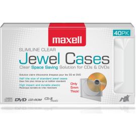 Maxell CD-365 Slimline Jewel Cases