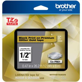 Brother TZe Premium Glitter Laminated Tape - 12mm