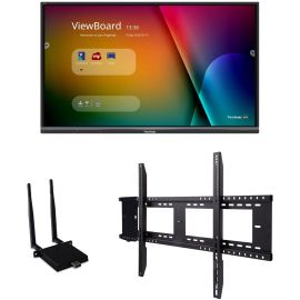ViewSonic ViewBoard IFP6550-E1 - 4K Interactive Display with WiFi Adapter and Fixed Wall Mount - 350 cd/m2 - 65