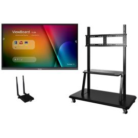 ViewSonic ViewBoard IFP7550-E2 - 4K Interactive Display with WiFi Adapter and Mobile Trolley Cart - 350 cd/m2 - 75