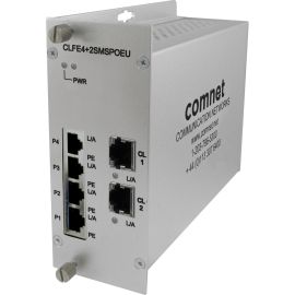 ComNet 10/100TX Drop/Insert/Repeat 4TX/2EX Self-Managed Switch with PoE+