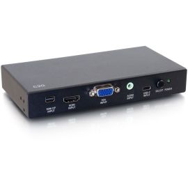 C2G MINI DISPLAYPORT, USB-C, HDMI, VGA+3.5MM 4K ADAPTER SWITCH TAA - 4K 60HZ