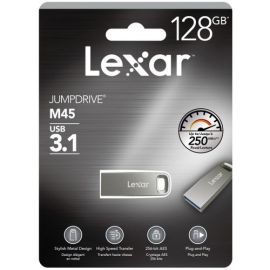 LEXAR 128GB JUMPDRIVE,M45,USB3.1 SLVR