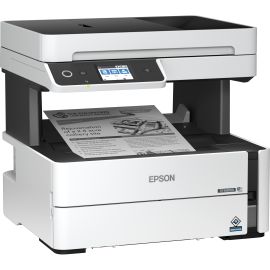 Epson WorkForce ST-M3000 Monochrome Multifunction Supertank Printer. Cartridge Free MFP with ADF & Fax Inkjet copier/Fax/Scanner-1200x2400 dpi Print-Automatic Duplex Print-1200 dpi Optical Scan-20 ppm-Up to 23k pages of ink-Wirele