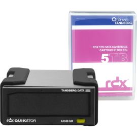Overland-Tandberg RDX QuikStor 8882-RDX 5 TB Desktop Hard Drive Cartridge - External - Black