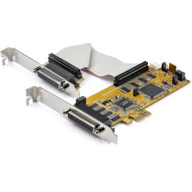 StarTech.com 8-Port PCI Express RS232 Serial Adapter Card -PCIe to Serial DB9 Controller 16C1050 UART - Low Profile - 15kV ESD - Win/Linux