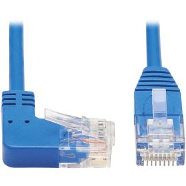 Eaton Tripp Lite Series Right-Angle Cat6 Gigabit Molded Slim UTP Ethernet Cable (RJ45 Right-Angle M to RJ45 M), Blue, 5 ft. (1.52 m)