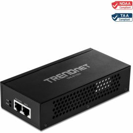 TRENDnet 2.5G PoE+ Injector, TPE-215GI, PoE (15.4W) or PoE+ (30W), Converts a non-PoE Port to a PoE+ 2.5G Port, 2.5GBASE-T Compliant, Integrated Power Supply, Network a PoE device up to 100m (328 ft.)