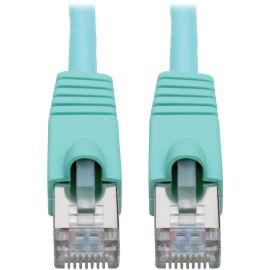 Eaton Tripp Lite Series Cat6a 10G Snagless Shielded STP Ethernet Cable (RJ45 M/M), PoE, Aqua, 2 ft. (0.61 m)
