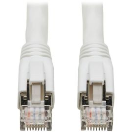 Eaton Tripp Lite Series Cat8 25G/40G-Certified Snagless Shielded S/FTP Ethernet Cable (RJ45 M/M), PoE, White, 50 ft. (15.24 m)